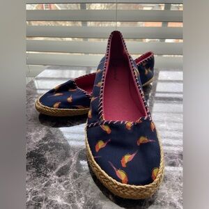 Nicole Lee Navy, Pink , and Yellow Canvas Flats Loafers Size 9